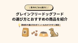 グレインフリーのドッグフードとは？選び方と厳選5商品をやさしく解説